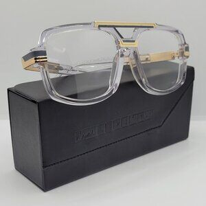 Cazal Legends MOD8042 Crystal/ Grey Gold C003 61-14-145 Brand New with case